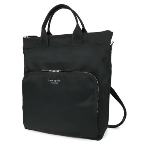 Kate Spade Sam KSNYL Nylon Convertible Tote Backpack Black main image 3
